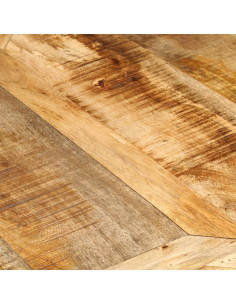 Tavolo da Pranzo Ø150x76 cm in Legno Grezzo Massello di Mango 2