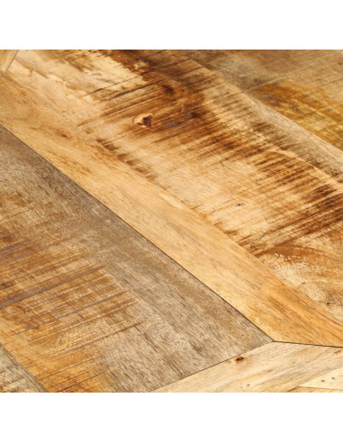 Tavolo da Pranzo Ø150x76 cm in Legno Grezzo Massello di Mango