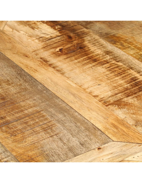 Tavolo da Pranzo Ø150x76 cm in Legno Grezzo Massello di Mango