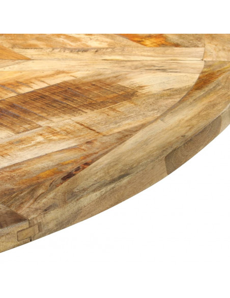 Tavolo da Pranzo Ø150x76 cm in Legno Grezzo Massello di Mango