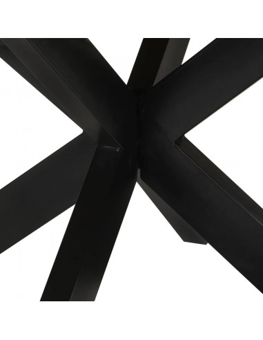 Tavolo da Pranzo Ø150x76 cm in Legno Grezzo Massello di Mango