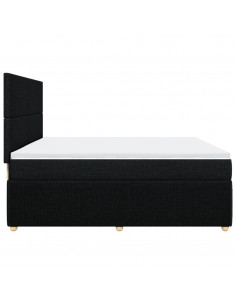 Giroletto a Molle con Materasso Nero 200x200 cm in Tessuto 2