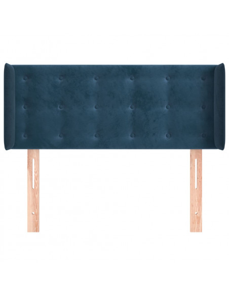 Testiera ad Orecchio Blu Scuro 103x16x78/88 cm in Velluto