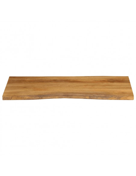Piano Tavolo 110x60x2,5 cm Bordi Vivi in Legno Massello Mango