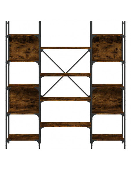 Libreria Rovere Fumo 155,5x24x166,5 cm in Legno Multistrato