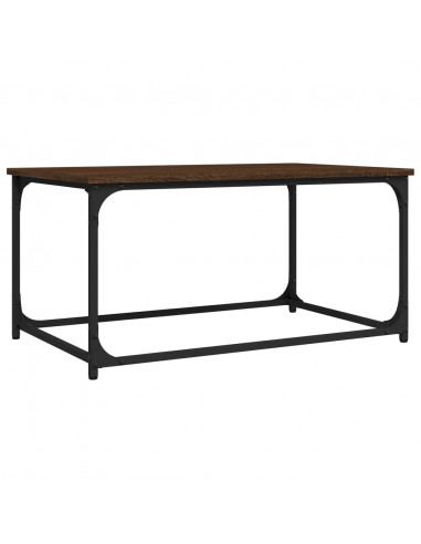 Tavolino Rovere Marrone 80x50x40cm in Legno Multistrato e Ferro