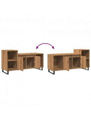 Mobile TV Rovere Artigianale 100x35x55 cm in Legno Multistrato