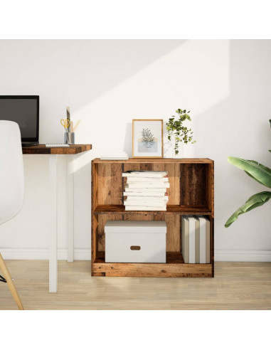 Libreria Legno Antico 80x24x76 cm in Legno Multistrato