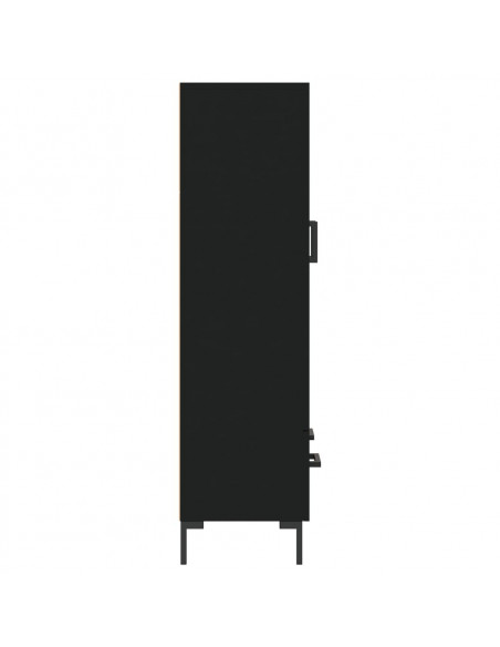 Credenza Nera 69,5x31x115 cm in Legno Multistrato