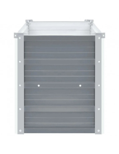 Letto Rialzato Giardino in Acciaio Zincato 160x40x45 cm Grigio