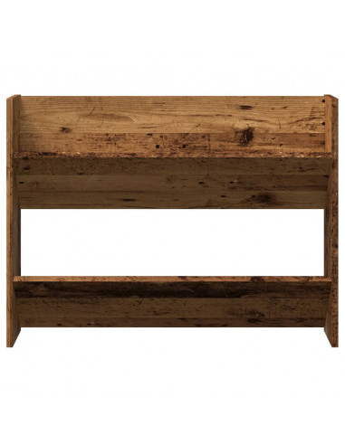 Scarpiera a Muro Legno Antico 80x18x60 cm in Truciolato