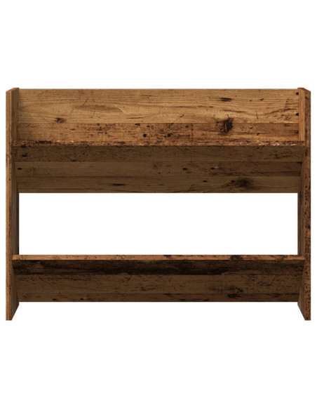 Scarpiera a Muro Legno Antico 80x18x60 cm in Truciolato