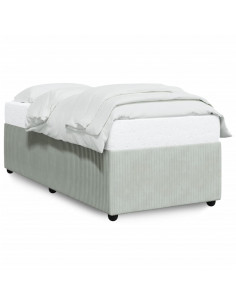 Giroletto Grigio Chiaro 90x190 cm in Velluto 2