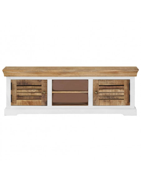 Mobile Porta TV 118x30x40 cm in Legno Massello di Mango