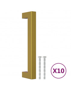 Maniglie per Mobili 10pz Oro 128mm in Acciaio Inox 2