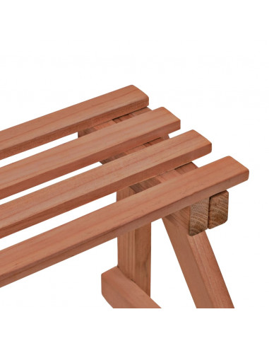 Piedistallo per Piante a 3 Mensole in Legno di Cedro 48x45x40cm