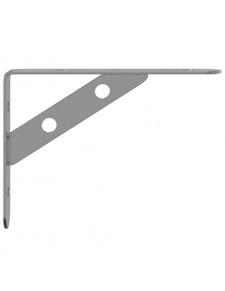 Staffe per Mensola 4 pz 15x2,5x11,5 cm in Acciaio Inox Argento