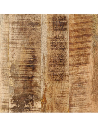 Toeletta 105x35x75cm Legno Massello Mango Grezzo e Ferro