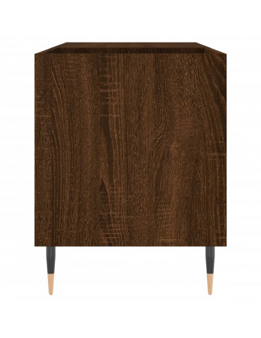 Mobile Porta Dischi Rovere Marrone 85x38x48cm Legno Multistrato