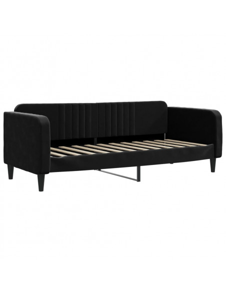 Letto da Giorno Nero 80x200 cm in Velluto