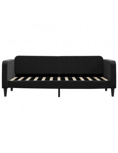 Letto da Giorno Nero 80x200 cm in Velluto