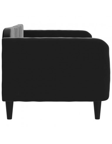 Letto da Giorno Nero 80x200 cm in Velluto