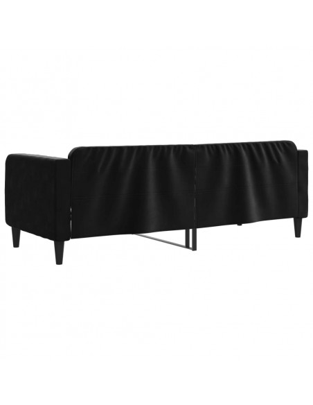 Letto da Giorno Nero 80x200 cm in Velluto
