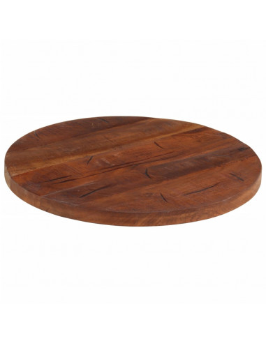 Piano per Tavolo Ø 50x2,5 cm Rotondo Legno Massello di Recupero