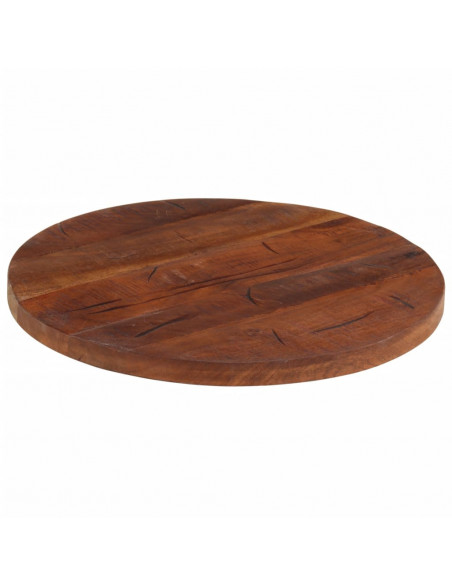 Piano per Tavolo Ø 50x2,5 cm Rotondo Legno Massello di Recupero