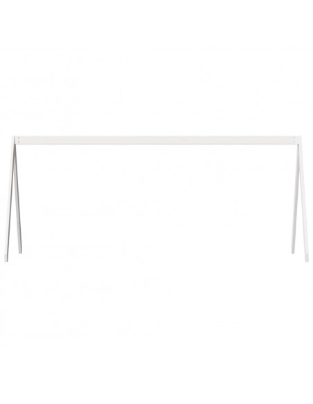 Tetto Letto Bambini Bianco 209x85,5x88 cm Legno Massello Pino