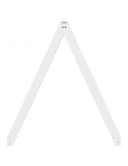 Tetto Letto Bambini Bianco 209x85,5x88 cm Legno Massello Pino
