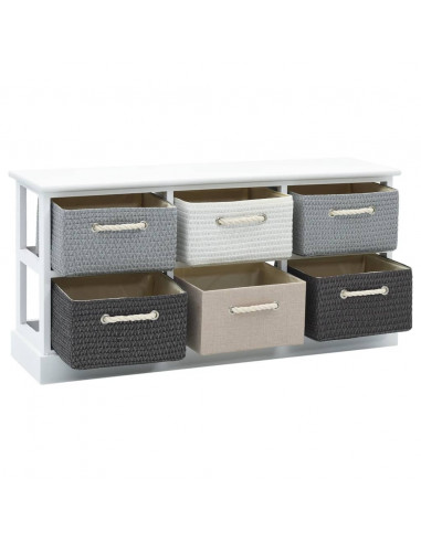 Mobile Contenitore Con 6 Cassetti In Legno