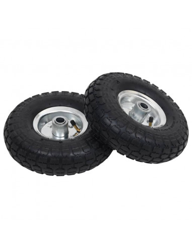 Ruote Carrello a Mano 2 pz in Gomma 4.10/3.50-4 (260x83)