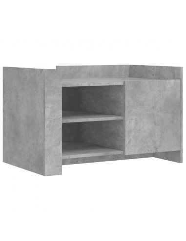 Tavolino Salotto Grigio Cemento 80x50x50 cm Legno Multistrato