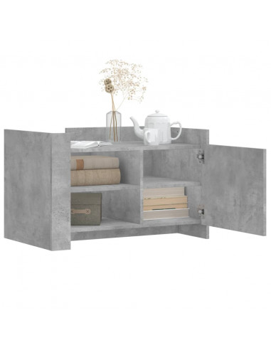 Tavolino Salotto Grigio Cemento 80x50x50 cm Legno Multistrato