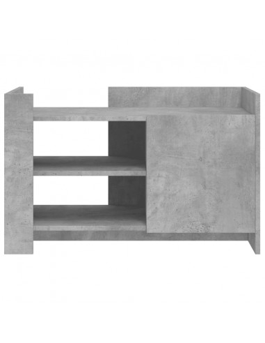 Tavolino Salotto Grigio Cemento 80x50x50 cm Legno Multistrato