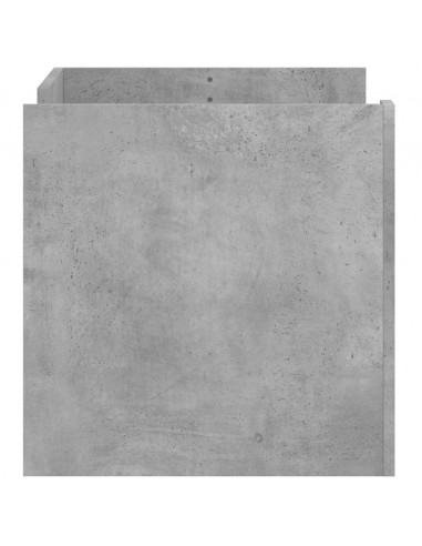 Tavolino Salotto Grigio Cemento 80x50x50 cm Legno Multistrato