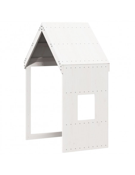 Tetto per Letto Bambini Bianco 60x89x134,5 Legno Massello Pino