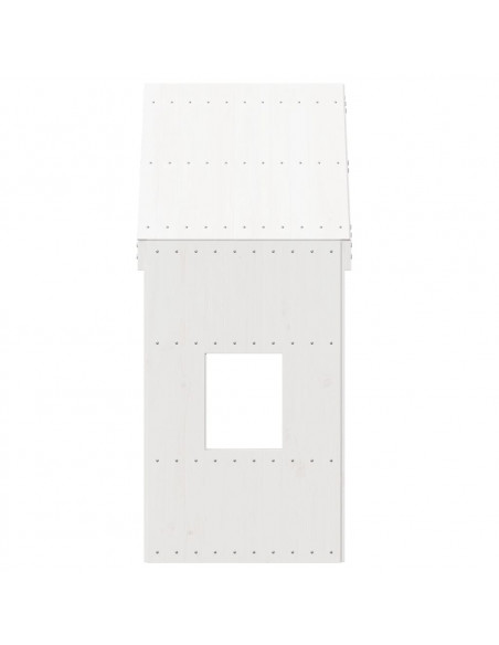 Tetto per Letto Bambini Bianco 60x89x134,5 Legno Massello Pino