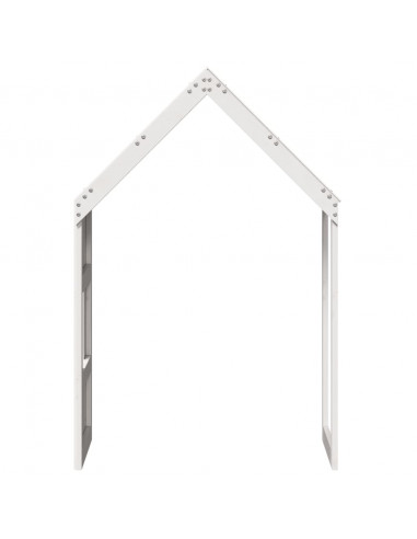 Tetto per Letto Bambini Bianco 60x89x134,5 Legno Massello Pino