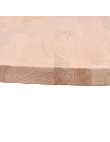 Piano per Tavolo Ø40x2,5 cm Rotondo in Legno Massello di Faggio