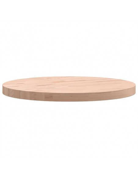 Piano per Tavolo Ø40x2,5 cm Rotondo in Legno Massello di Faggio