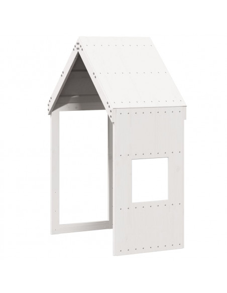 Tetto per Letto Bambini Bianco 55x99x139,5 Legno Massello Pino