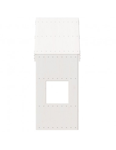 Tetto per Letto Bambini Bianco 55x99x139,5 Legno Massello Pino