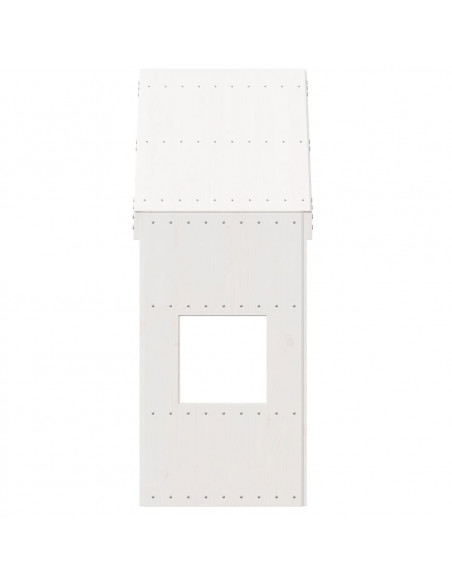Tetto per Letto Bambini Bianco 55x99x139,5 Legno Massello Pino