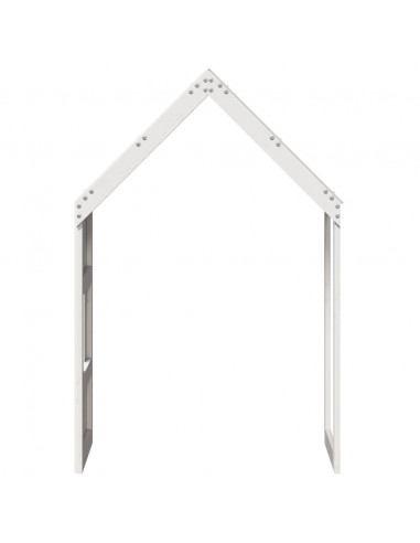 Tetto per Letto Bambini Bianco 55x99x139,5 Legno Massello Pino