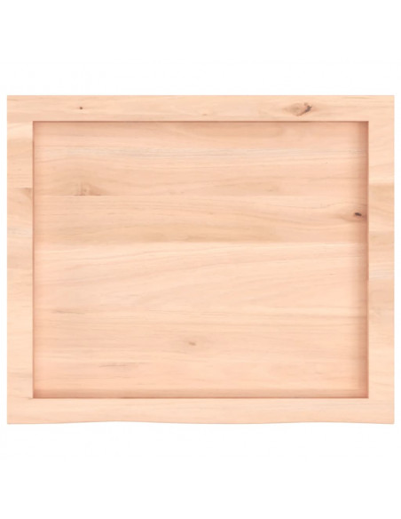 Piano per Tavolo 60x50x(2-6) cm in Rovere Massello Non Trattato