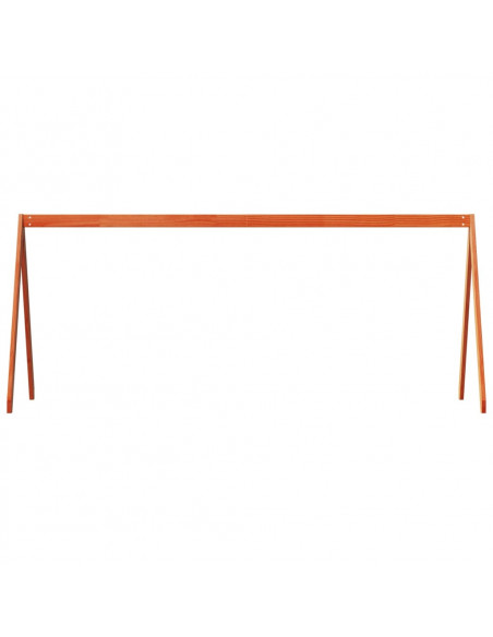 Tetto Letto Bambini Marrone Cera 209x95,5x88 cm Massello Pino