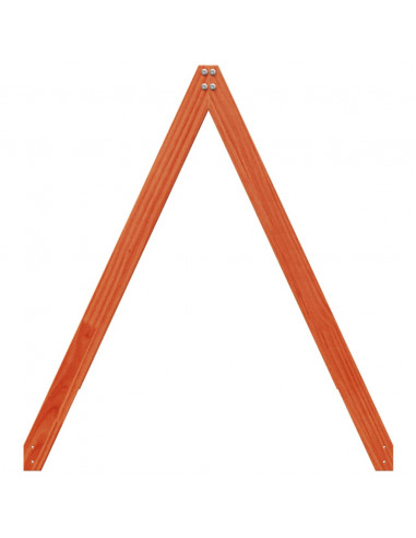 Tetto Letto Bambini Marrone Cera 209x95,5x88 cm Massello Pino