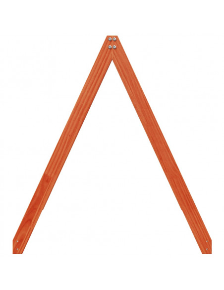 Tetto Letto Bambini Marrone Cera 209x95,5x88 cm Massello Pino